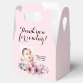 Zachte Roze DANK VOOR HET KOMEN! Christening Bedankdoosjes (Geopend)
