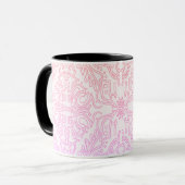 Zachte Roze Droom Mandala-patroonserie Mok (Voorkant links)