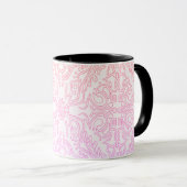 Zachte Roze Droom Mandala-patroonserie Mok (Voorkant rechts)