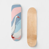 Zachte roze en blauwe luis witte loper Duck Kinder Skateboard (Voorkant)