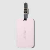 Zachte Roze en Blush Bagagelabel (Voorkant (verticaal))