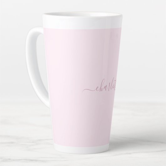 Zachte Roze en Blush Latte Mok (Linkerhoek)