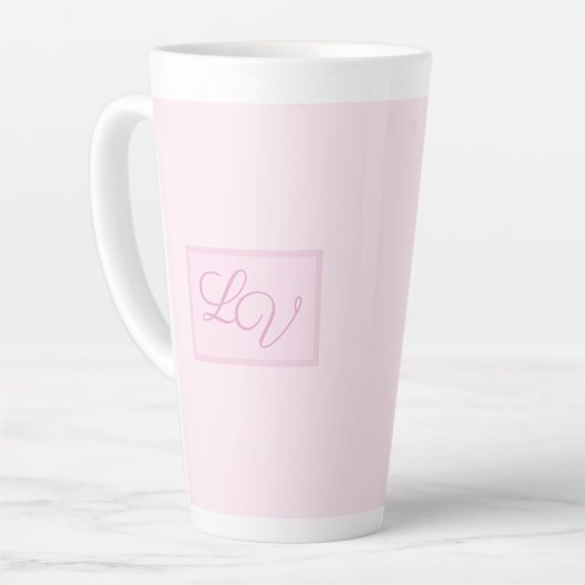  Zachte Roze en Blush Latte Mok (Linkerhoek)