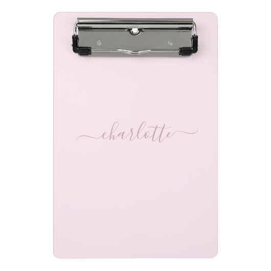 Zachte Roze en Blush Mini Klembord (Voorkant)