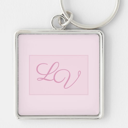 Zachte Roze en Blush Sleutelhanger (Voorkant)