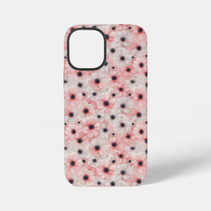 Zachte Roze en Witte Anemoon Bloemen iPhone 12 Mini Hoesje