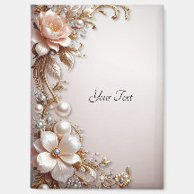 Zachte Roze en Witte Bloemen Magneet