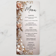 Zachte Roze en Witte Bloemen Menu