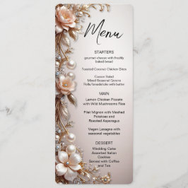 Zachte Roze en Witte Bloemen Menu