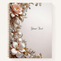 Zachte Roze en Witte Bloemen Notitieboek