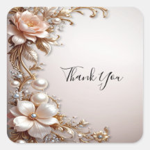 Zachte Roze en Witte Bloemen Sticker