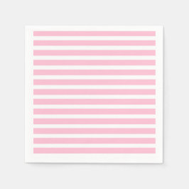 Zachte roze en witte strepen servet