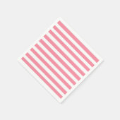 Zachte roze en witte strepen servet (Hoek)