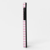 Zachte Roze en Witte Stripes iPhone Case (Achterkant/links)