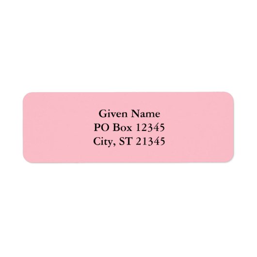 Zachte Roze Etiket (Voorkant)