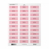 Zachte Roze Etiket (Full Sheet)