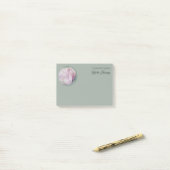 Zachte Roze Flamingo, speciaal aangepast Post-it® Notes (Op bureau)