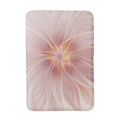 Zachte roze Floral Dream Abstracte fractale kunstb Badmat (Voorkant Verticaal)