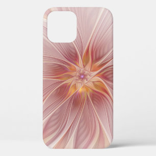 Zachte roze Floral Dream Abstracte fractale kunstb iPhone 12 Pro Hoesje