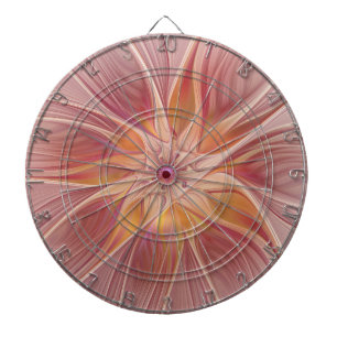 Zachte roze Floral Dream Abstracte fractale kunstb Dartbord