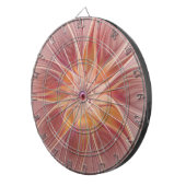 Zachte roze Floral Dream Abstracte fractale kunstb Dartbord (Voorkant Rechts)
