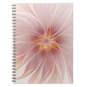 Zachte roze Floral Dream Abstracte fractale kunstb Notitieboek (Voorkant)