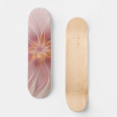 Zachte roze Floral Dream Abstracte fractale kunstb Skateboard (Voorkant)
