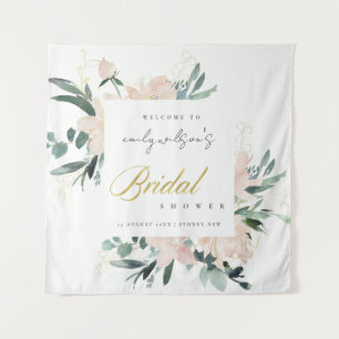 ZACHTE ROZE FLORALE WATERVERF BRUIDSSUITE WELKOM WANDKLEED