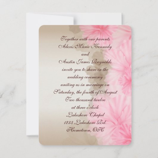 Zachte Roze Florentijnse grens Kaart (Achterkant)