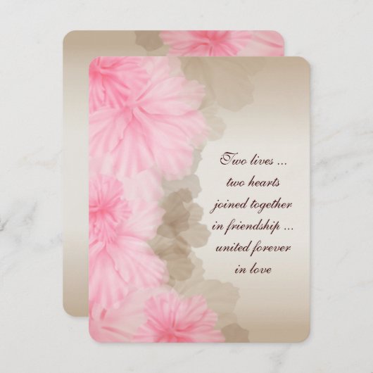 Zachte Roze Florentijnse grens Kaart (Voorkant / Achterkant)