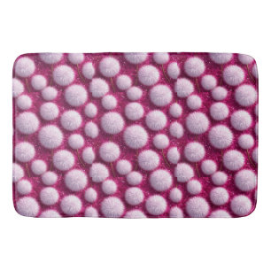 Zachte Roze Fluffy Ballen op Glitterende Levendige Badmat
