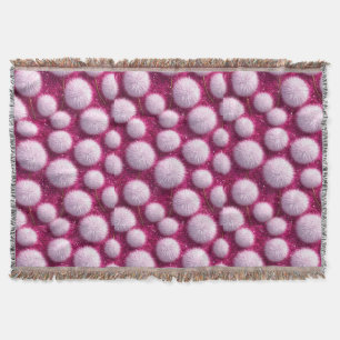 Zachte Roze Fluffy Ballen op Glitterende Levendige Deken