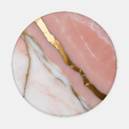 zachte roze, gouden witte marmeren ontwerp Onderze Onderzetter Set