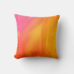 Zachte roze Gradiënt oranje Abstract Multi Kleur Kussen