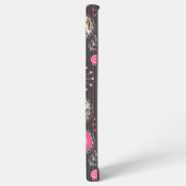 Zachte Roze Hart en Bloem Hondenmoeder Fotocollage Samsung Galaxy Hoesje (Linkerkant)