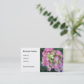 Zachte roze hydrangeas visitekaartje (Staand voorkant)
