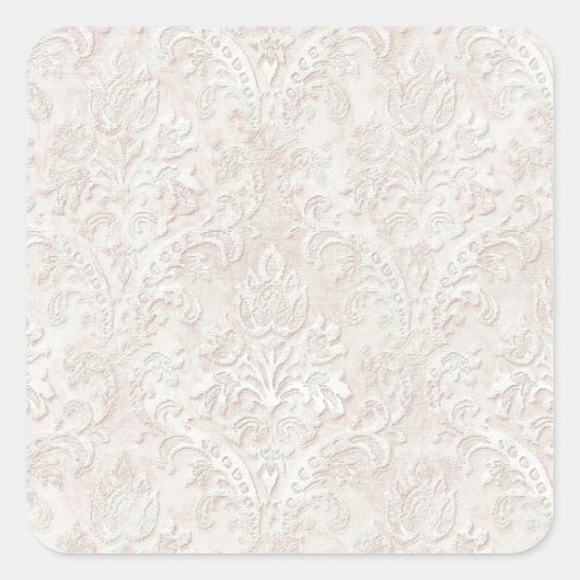 zachte roze kant vierkante sticker (Voorkant)