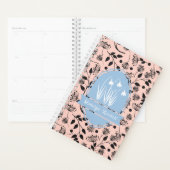 Zachte Roze Laurentiaans Bloemmotief Aangepaste Na Planner (Display)