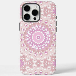 Zachte Roze Mandala met Hart- en Bloemblaadjesmoti iPhone 16 Pro Max Hoesje