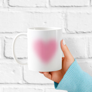 Zachte Roze Minimalistische Hart Koffiemok