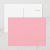 Zachte Roze Minimalistische Postkaart (Voorkant / Achterkant)
