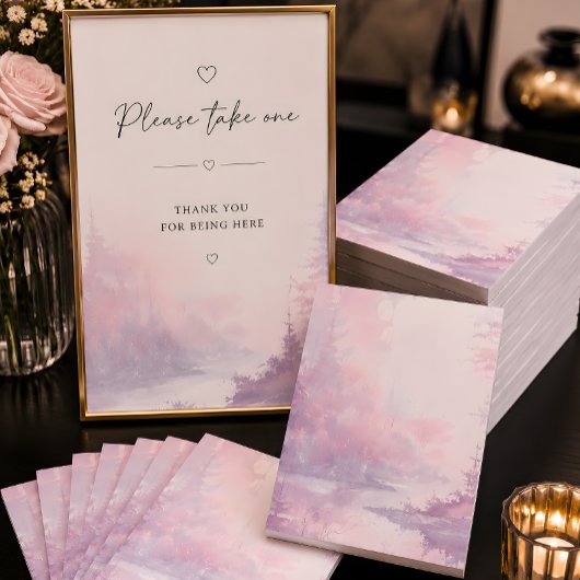 Zachte Roze Mistige Bosnotities Post-it® Notes