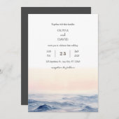 Zachte Roze Oceaangolven bij Dageraad Strand Bruil Kaart (Voorkant / Achterkant)