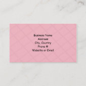 Zachte roze ontwerper Cake Visitekaartje (Achterkant)