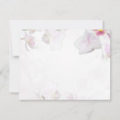 Zachte roze orchidee begrafenissympathie bedankkaart (Achterkant)