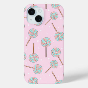 Zachte Roze Pastel Lollypop Naadloos Patroon