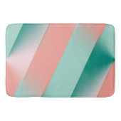 Zachte roze peach Amber Yucca en Arbor Green Seaml Badmat (Voorkant)