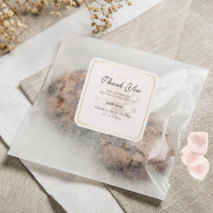 Zachte roze roos dank u Sticker