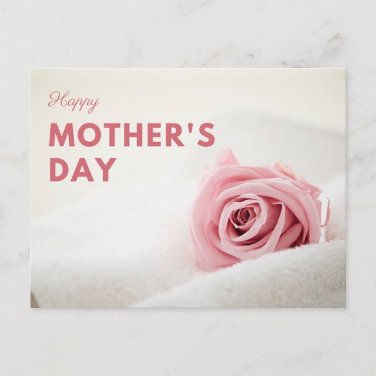 Zachte Roze Roze Moederdag Briefkaart (Voorkant)
