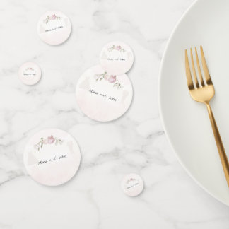 Zachte Roze Rozen Bruiloftscollectie Tafelconfetti Confetti